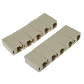 10PCS RJ45 NETWORK CABLE EXTENDER CONNECTOR ADAPTER (YELLOW)