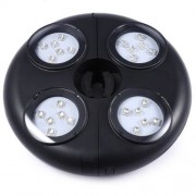 24 LEDS ADJUSTABLE OUTDOOR PATIO UMBRELLA POLE LIGHT (BLACK)