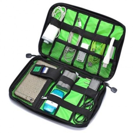 SIMPLE STYLE NYLON WATERPROOF CARRY PROTECTIVE POUCH CASE BAG FOR DATA CABLE U DISK EARPHO