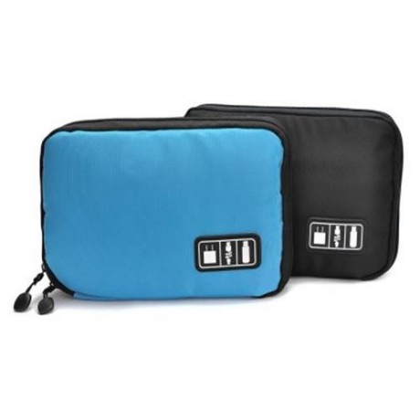 SIMPLE STYLE NYLON WATERPROOF CARRY PROTECTIVE POUCH CASE BAG FOR DATA CABLE U DISK EARPHO