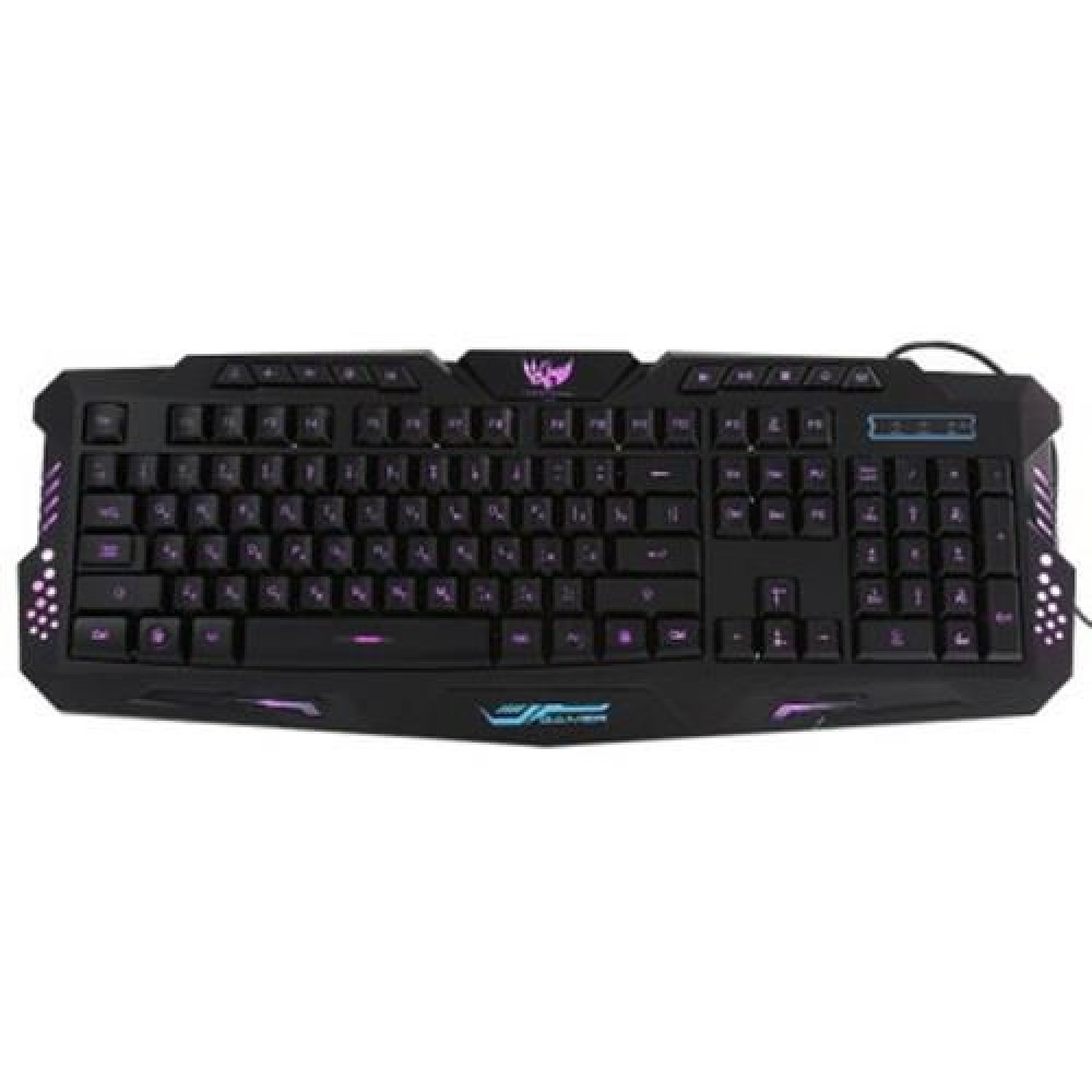 M - 200 BILINGUAL RUSSIAN / ENGLISH THREE BACKLIGHT COLORS USB WIRED GAMING KEYBOARD WITH 