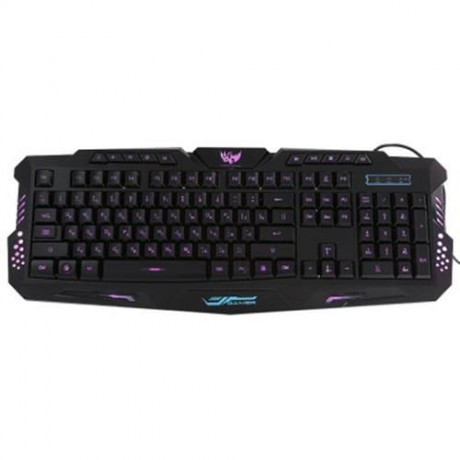 M - 200 BILINGUAL RUSSIAN / ENGLISH THREE BACKLIGHT COLORS USB WIRED GAMING KEYBOARD WITH 