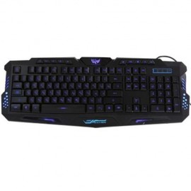 M - 200 BILINGUAL RUSSIAN / ENGLISH THREE BACKLIGHT COLORS USB WIRED GAMING KEYBOARD WITH 
