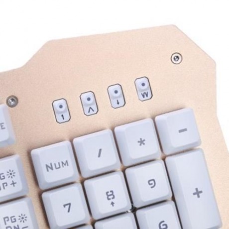 AULA 104 KEYS 7-COLOR LED BACKLIGHT WIRED GAMING KEYBOARD (GOLDEN)