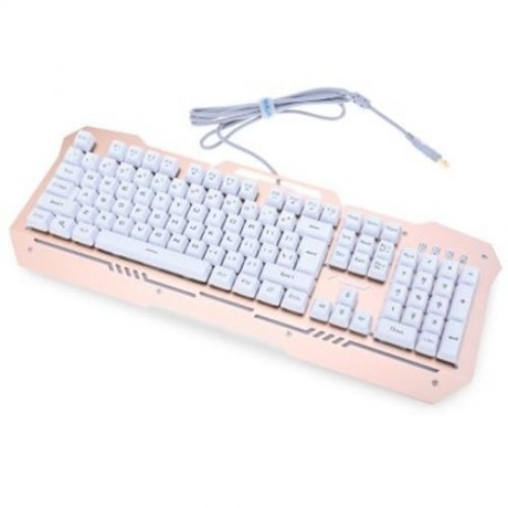 AULA 104 KEYS 7-COLOR LED BACKLIGHT WIRED GAMING KEYBOARD (GOLDEN)