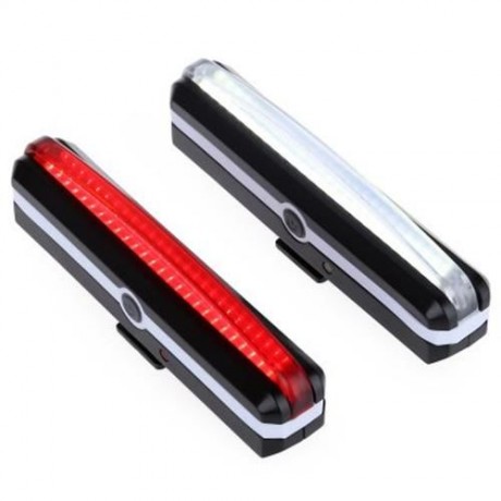 WATERPROOF USB RECHARGEABLE LED BIKE TAIL LIGHT BRIGHT 100 LUMENS (BLACK)