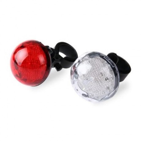 SUPER BRIGHT BICYCLE BIKE 5 LEDS REAR TAIL LIGHT FLASH WARNING LAMP (WHITE)