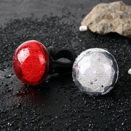 SUPER BRIGHT BICYCLE BIKE 5 LEDS REAR TAIL LIGHT FLASH WARNING LAMP (WHITE)