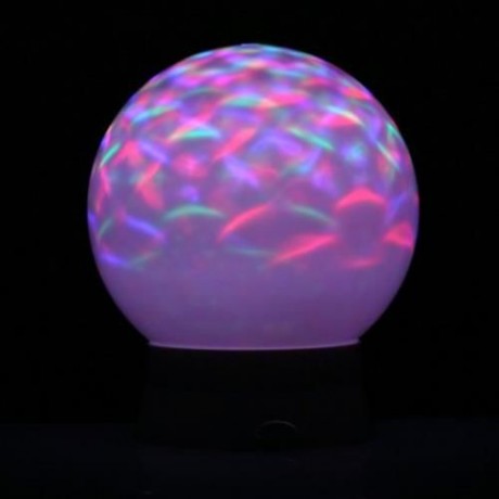 6 INCHES LED MOOD NIGHT LIGHT COLORFUL MOTION PATTERNED SPHERE FOR PARTY (WHITE)