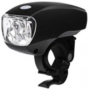 SUPER BRIGHT WATER RESISTANT 5 LEDS 3 MODES CYCLING BIKE FRONT LIGHT LAMP (BLACK)