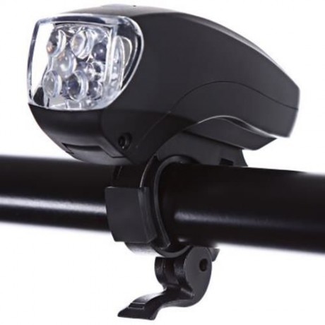 SUPER BRIGHT WATER RESISTANT 5 LEDS 3 MODES CYCLING BIKE FRONT LIGHT LAMP (BLACK)