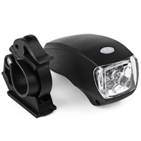 SUPER BRIGHT WATER RESISTANT 5 LEDS 3 MODES CYCLING BIKE FRONT LIGHT LAMP (BLACK)