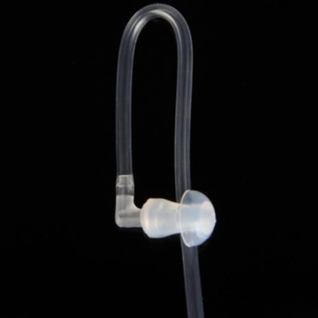 EXQUISITE SPIRAL AGENT STYLE ANTI-RADIATION EARPHONE WITH SINGLE CABLE 3.5MM PLUG (WHITE)