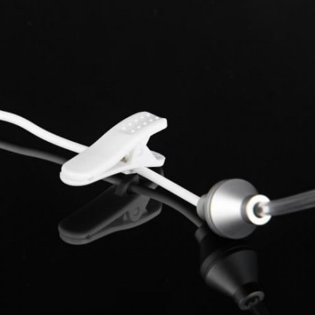 EXQUISITE SPIRAL AGENT STYLE ANTI-RADIATION EARPHONE WITH SINGLE CABLE 3.5MM PLUG (WHITE)