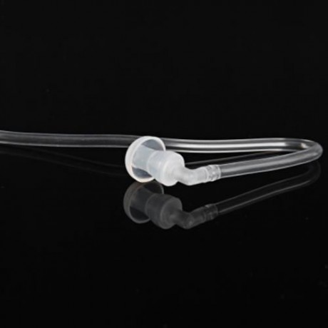 EXQUISITE SPIRAL AGENT STYLE ANTI-RADIATION EARPHONE WITH SINGLE CABLE 3.5MM PLUG (WHITE)
