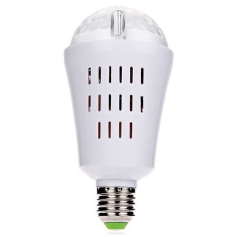 E27 3W RGB LED AUTO ROTATING BULB PARTY LIGHT PROJECTOR LIGHTING (WHITE LIGHT)