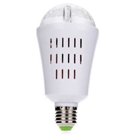 E27 3W RGB LED AUTO ROTATING BULB PARTY LIGHT PROJECTOR LIGHTING (WHITE LIGHT)