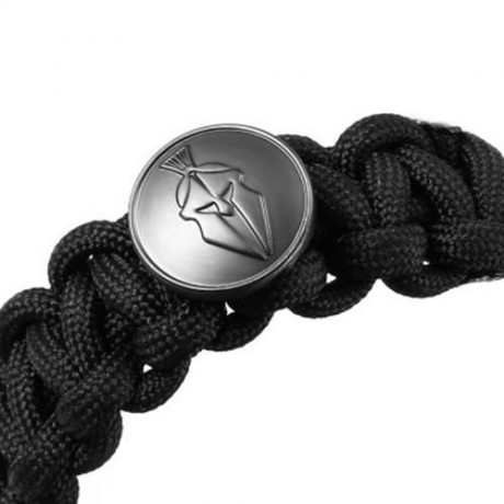 EDC GEAR OUTDOOR CAMPING SURVIVAL BRACELET WITH GEAR KITS SCRAPER FLINT FIRE STARTER (BLAC