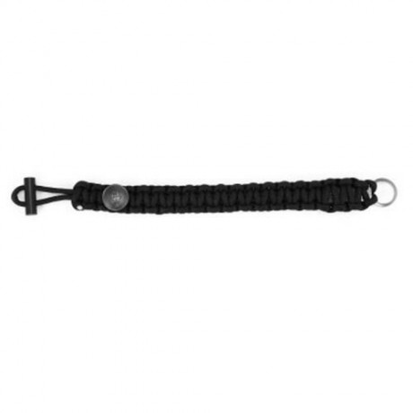 EDC GEAR OUTDOOR CAMPING SURVIVAL BRACELET WITH GEAR KITS SCRAPER FLINT FIRE STARTER (BLAC