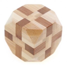 3D INTERLOCKING TETRAKAIDECAHEDRON WOODEN BURR PUZZLE KONG MING IQ BRAIN TEASER INTELLIGEN