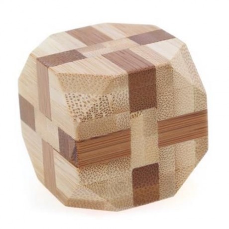 3D INTERLOCKING TETRAKAIDECAHEDRON WOODEN BURR PUZZLE KONG MING IQ BRAIN TEASER INTELLIGEN