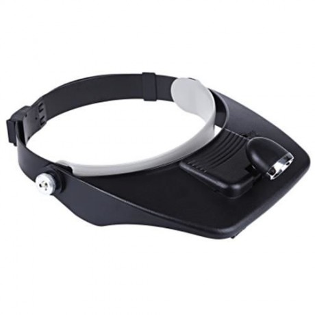 LIGHTED HEAD-WORN MAGNIFYING GLASS WITH LED LAMP 3D LENS (BLACK)