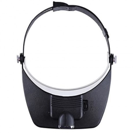 LIGHTED HEAD-WORN MAGNIFYING GLASS WITH LED LAMP 3D LENS (BLACK)