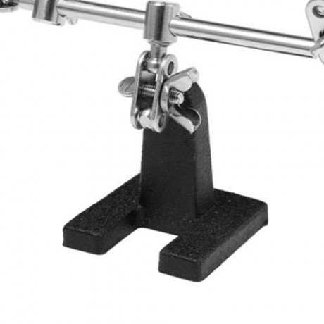 6X HELPING HAND MAGNIFIER GLASS CLAMPS LOUPE JEWELRY WATCH REPAIR TOOL (GRAY)