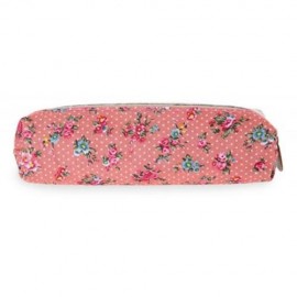 PORTABLE SIMPLE CUTE FRESH ELEGANT CANVAS FLOWER PEN BAG (#1)