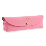 PORTABLE SIMPLE LONG PATTERN CUTE PEN BAG (PINK)