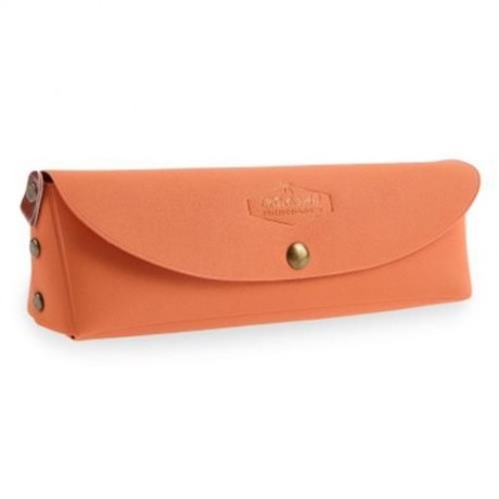 PORTABLE SIMPLE LONG PATTERN CUTE PEN BAG (ORANGE)