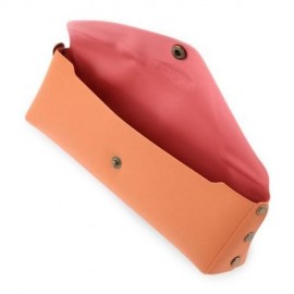 PORTABLE SIMPLE LONG PATTERN CUTE PEN BAG (ORANGE)