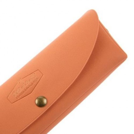 PORTABLE SIMPLE LONG PATTERN CUTE PEN BAG (ORANGE)