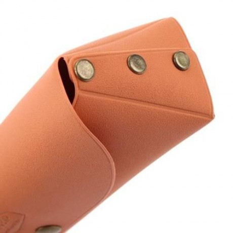 PORTABLE SIMPLE LONG PATTERN CUTE PEN BAG (ORANGE)