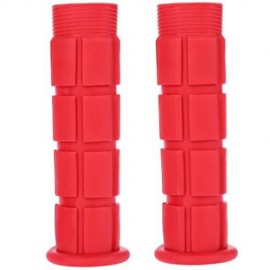 PAIRED SOFT CYCLING ADHESIVE PERFORMANCE RUBBER HANDLEBAR GRIP (RED)
