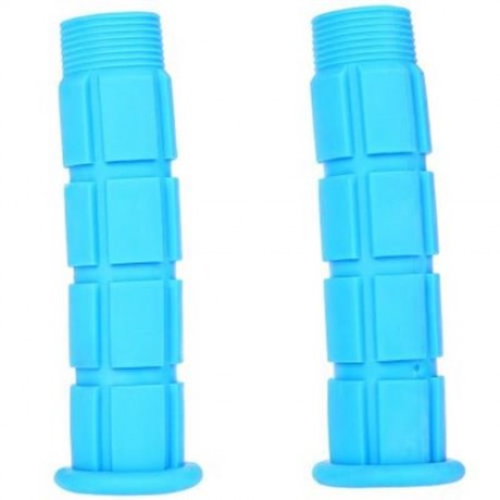 PAIRED SOFT CYCLING ADHESIVE PERFORMANCE RUBBER HANDLEBAR GRIP (BLUE)