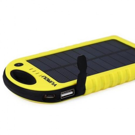 YUNDU  YD - T011 5000MAH SOLAR POWER BANK WATERPROOF SHOCKPROOF ANTI-DUST PORTABLE CHARGIN