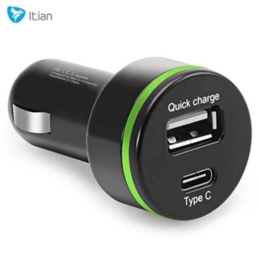 ITIAN K5 FAST CHARGE CAR CHARGER ADAPTER WITH QUALCOMM QUICK CHARGE 2.0 COMPACT (BLACK) ITIAN K5 FAST CHARGE CAR CHARGER ADAPTER WITH QUALCOMM QUICK CHARGE 2.0 COMPACT (BLACK)