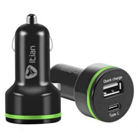 ITIAN K5 FAST CHARGE CAR CHARGER ADAPTER WITH QUALCOMM QUICK CHARGE 2.0 COMPACT (BLACK)