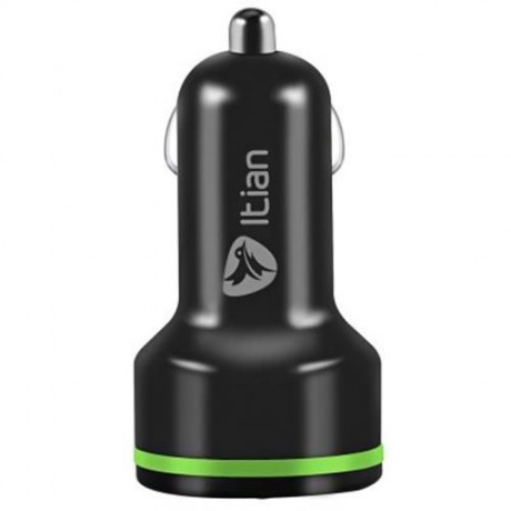 ITIAN K5 FAST CHARGE CAR CHARGER ADAPTER WITH QUALCOMM QUICK CHARGE 2.0 COMPACT (BLACK)