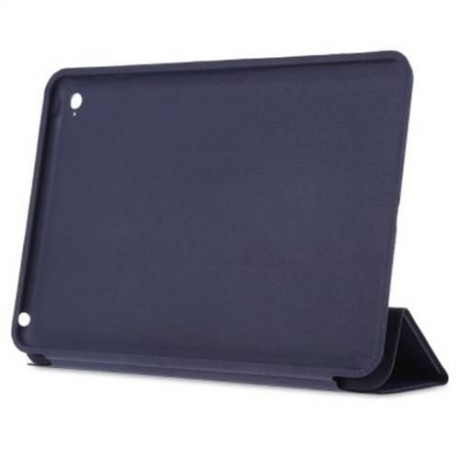 PU LEATHER SMART ULTRA THIN STAND COVER PC BACK CASE FOR IPAD MINI 4 (DEEP BLUE)