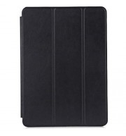 PU LEATHER SMART ULTRA THIN STAND COVER PC BACK CASE FOR IPAD AIR 2 (BLACK)