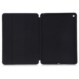 PU LEATHER SMART ULTRA THIN STAND COVER PC BACK CASE FOR IPAD AIR 2 (BLACK)