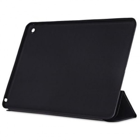 PU LEATHER SMART ULTRA THIN STAND COVER PC BACK CASE FOR IPAD AIR 2 (BLACK)