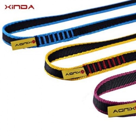XINDA 80CM NYLON SLING BEARING STRAP FLAT BELT LOAD-BEARING BANDLET FOR ROCK CLIMBING (YEL