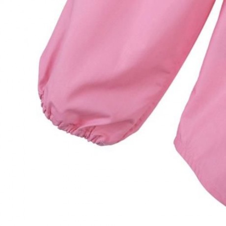 TURN-DOWN COLLAR OPENWORK FLOWERS GIRLS LONG SLEEVE SHIRT WITH BUTTON (PINK)