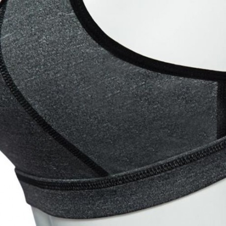 WOMEN BREATHABLE ADJUSTABLE ELASTIC SOLID COLOR WIRELESS YOGA SPORT VEST BRA (GRAY)