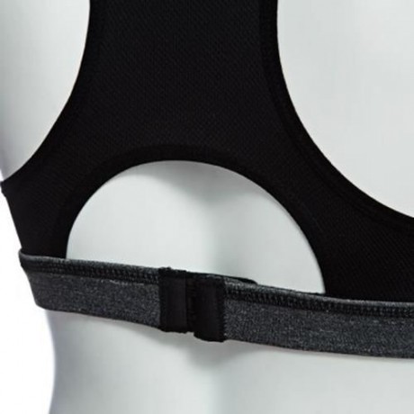 WOMEN BREATHABLE ADJUSTABLE ELASTIC SOLID COLOR WIRELESS YOGA SPORT VEST BRA (GRAY)