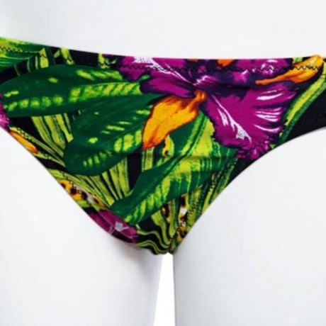 SEXY LADIES HALTERNECK  LEOPARD FLORAL LACING SWIMSUIT (COLORMIX)