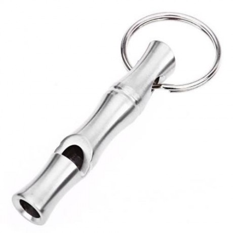 OUTDOOR CAMPING HIKING WHISTLE DEFENSE RING EMERGENCY SURVIVAL TOOL (SILVER)